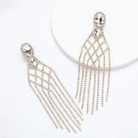 Wholesale Jewelry Simple Style Solid Color Rhinestone Zircon Inlay Drop Earrings main image 2