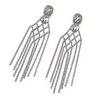 Wholesale Jewelry Simple Style Solid Color Rhinestone Zircon Inlay Drop Earrings main image 3