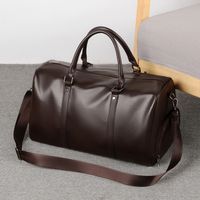 Unisex Classic Style Solid Color Pu Leather Waterproof Travel Bags main image 1