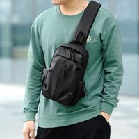 Men's Classic Style Solid Color Polyester Waist Bags main image 4