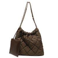 Women's Medium Summer Pu Leather Solid Color Classic Style Square Zipper Shoulder Bag sku image 1