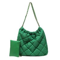 Women's Medium Summer Pu Leather Solid Color Classic Style Square Zipper Shoulder Bag sku image 2