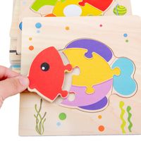 Puzzles Toddler(3-6years) Cartoon Wood Toys main image 5