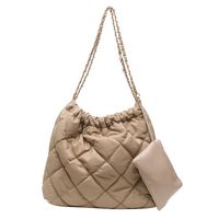 Women's Medium Summer Pu Leather Solid Color Classic Style Square Zipper Shoulder Bag sku image 3