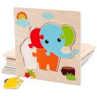 Puzzles Toddler(3-6years) Cartoon Wood Toys main image 3