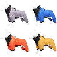 New Winter Solid Color Warm Windproof Dog Cotton Coat main image 3