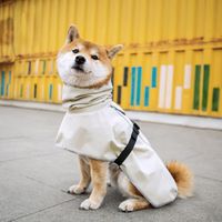 Simple Solid Color Outdoor Waterproof Pet Dog Raincoat main image 1