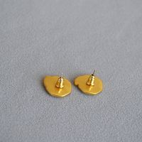 1 Pair Retro Moon Enamel Plating Copper Gold Plated Ear Studs main image 5