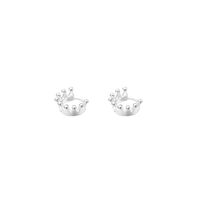 1 Pair Basic Crown Plating Sterling Silver Earrings main image 3