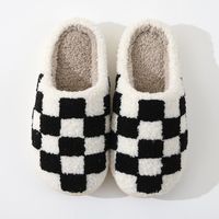 Unisex Casual Plaid Mushroom Round Toe Home Slippers sku image 3