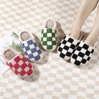 Unisex Casual Plaid Mushroom Round Toe Home Slippers main image 2