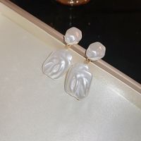 1 Pair Modern Style Rhombus Imitation Pearl Alloy Drop Earrings Earrings sku image 7