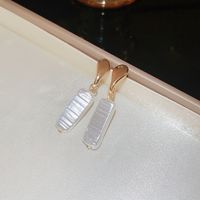 1 Pair Modern Style Rhombus Imitation Pearl Alloy Drop Earrings Earrings sku image 3