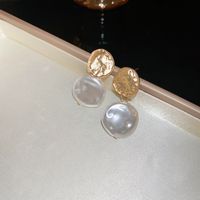 1 Pair Modern Style Rhombus Imitation Pearl Alloy Drop Earrings Earrings sku image 1