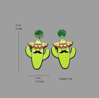 Wholesale Jewelry Lady Streetwear Cartoon Character Fruit Arylic Drop Earrings sku image 9