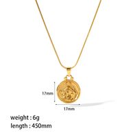 Acero Inoxidable Chapados en oro de 18k Estilo Simple Pulido Enchapado Constelación Oceano Cangrejo Collar Colgante sku image 2