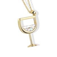 Streetwear Wine Glass Copper Plating Pendant Necklace main image 4