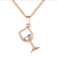 Streetwear Wine Glass Copper Plating Pendant Necklace main image 5