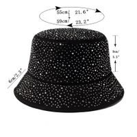 Women's Punk Round Dots Rhinestone Flat Eaves Bucket Hat main image 5