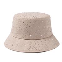 Women's Punk Round Dots Rhinestone Flat Eaves Bucket Hat main image 4