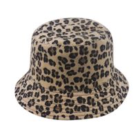 Unisex Vintage Style Cool Style Leopard Flat Eaves Bucket Hat main image 5