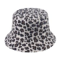 Unisex Vintage Style Cool Style Leopard Flat Eaves Bucket Hat main image 4