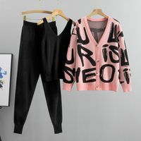 Daily Women's Casual Letter Polyester Pants Sets Pants Sets main image 3