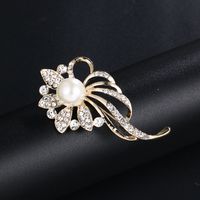 Korean Style Flower Alloy Plating Inlay Artificial Gemstones Women's Brooches sku image 16