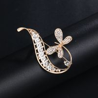 Korean Style Flower Alloy Plating Inlay Artificial Gemstones Women's Brooches sku image 24