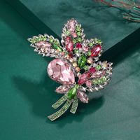 Lady Flower Alloy Inlay Artificial Gemstones Women's Brooches sku image 1