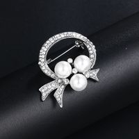 Korean Style Flower Alloy Plating Inlay Artificial Gemstones Women's Brooches sku image 11