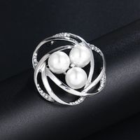 Korean Style Flower Alloy Plating Inlay Artificial Gemstones Women's Brooches sku image 10