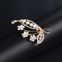 Korean Style Flower Alloy Plating Inlay Artificial Gemstones Women's Brooches sku image 26