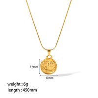 Acero Inoxidable Chapados en oro de 18k Estilo Simple Pulido Enchapado Constelación Oceano Cangrejo Collar Colgante sku image 5