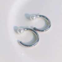 1 Pair Sweet Simple Style Round Inlay Alloy Artificial Pearls Ear Studs main image 3