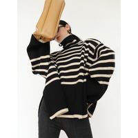 Women's Sweater Long Sleeve Sweaters & Cardigans Casual Stripe main image 3