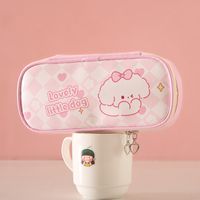 Cute Creative Small Animal Bus Canvas  Pencil Case Student Stationery Wholesale sku image 13