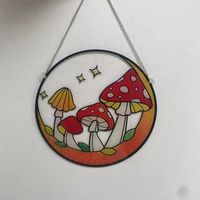 Cartoon Style Mushroom Arylic Pendant sku image 1