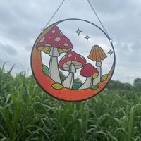 Cartoon Style Mushroom Arylic Pendant main image 1