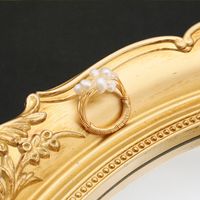 Vintage Style Geometric Solid Color Freshwater Pearl Sterling Silver Plating 18k Gold Plated Rings main image 4