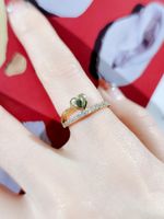 Classic Style Square Star Heart Shape Copper Open Ring Plating Zircon Copper Rings 1 Piece sku image 18