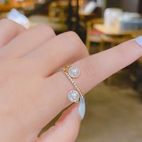 Classic Style Square Star Heart Shape Copper Open Ring Plating Zircon Copper Rings 1 Piece sku image 25