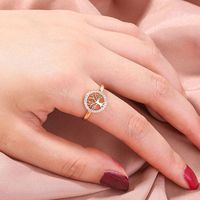 Classic Style Square Star Heart Shape Copper Open Ring Plating Zircon Copper Rings 1 Piece sku image 12