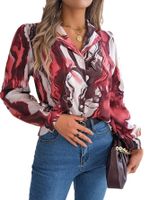 Women's Blouse Long Sleeve Blouses Printing Casual Printing main image 4