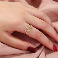 Classic Style Square Star Heart Shape Copper Open Ring Plating Zircon Copper Rings 1 Piece sku image 14