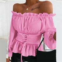 Women's Blouse Long Sleeve Blouses Fashion Solid Color main image 2