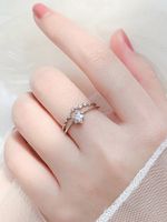 1 Piece Fashion Fish Tail Copper Inlay Artificial Pearls Zircon Open Ring main image 7