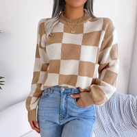 Women's Sweater Long Sleeve Sweaters & Cardigans Casual Lattice sku image 15