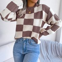 Women's Sweater Long Sleeve Sweaters & Cardigans Casual Lattice sku image 10