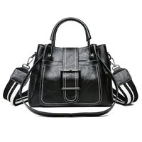 Women's Medium All Seasons Pu Leather Solid Color Vintage Style Square Zipper Handbag sku image 1